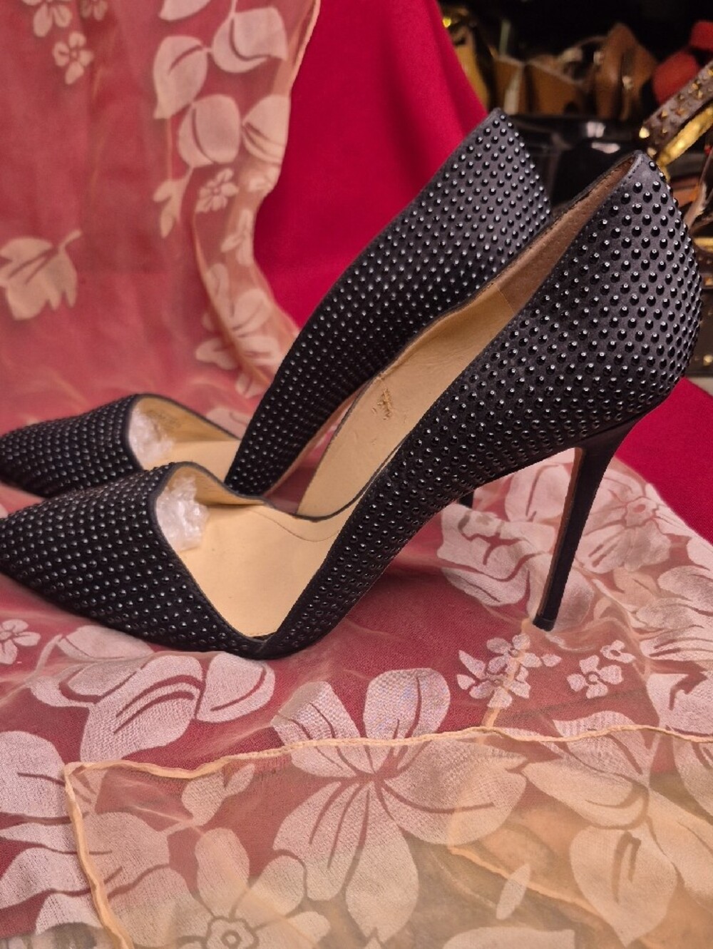 Imagine By Vince Camuto Sudded Pointed-Toe Women's Pumps in Black - Picture 3 of 11
